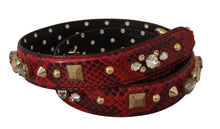 Load image into Gallery viewer, Dolce &amp; Gabbana Red Python Leather Shoulder Bag Strap
