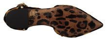 Load image into Gallery viewer, Dolce &amp; Gabbana Brown Ballerina Embellished Leopard Print Shoes
