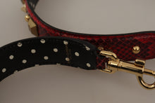 Load image into Gallery viewer, Dolce &amp; Gabbana Red Python Leather Shoulder Bag Strap
