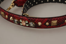 Load image into Gallery viewer, Dolce &amp; Gabbana Red Python Leather Shoulder Bag Strap
