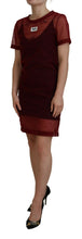 Load image into Gallery viewer, Dolce &amp; Gabbana Maroon Mini Shift Dress - Italian Elegance
