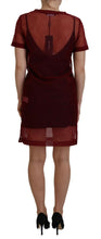 Load image into Gallery viewer, Dolce &amp; Gabbana Maroon Mini Shift Dress - Italian Elegance
