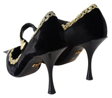 Load image into Gallery viewer, Dolce &amp; Gabbana Elegant Velvet Patent Embroidered Pumps
