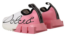 Load image into Gallery viewer, Dolce &amp; Gabbana Elegant Sorrento Slip-On Sneakers in White &amp; Pink
