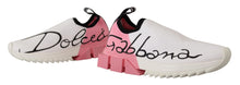 Load image into Gallery viewer, Dolce &amp; Gabbana Elegant Sorrento Slip-On Sneakers in White &amp; Pink
