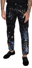 Load image into Gallery viewer, Dolce &amp; Gabbana Exquisite Color Splash Print Denim Pants
