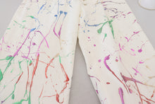 Load image into Gallery viewer, Dolce &amp; Gabbana White Cotton Color Splash Print Denim Pants
