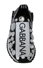 Load image into Gallery viewer, Dolce &amp; Gabbana Chic Monochrome Crystal Studded Sneakers
