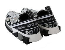 Load image into Gallery viewer, Dolce &amp; Gabbana Chic Monochrome Crystal Studded Sneakers
