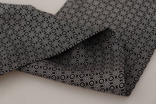 Load image into Gallery viewer, Dolce &amp; Gabbana Black White 100% Silk Geometric Shawl Fringe Scarf
