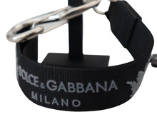 Load image into Gallery viewer, Dolce &amp; Gabbana Elegant Black Charm Keychain with Brass Accents
