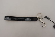 Load image into Gallery viewer, Dolce &amp; Gabbana Elegant Black Charm Keychain with Brass Accents
