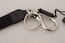 Load image into Gallery viewer, Dolce &amp; Gabbana Elegant Black Charm Keychain with Brass Accents
