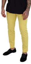 Load image into Gallery viewer, Dolce &amp; Gabbana Yellow Cotton Slim Fit Men Pants
