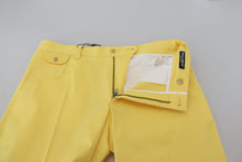 Load image into Gallery viewer, Dolce &amp; Gabbana Yellow Cotton Slim Fit Men Pants
