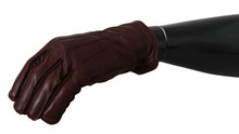 Load image into Gallery viewer, Dolce &amp; Gabbana Elegant Maroon Wrist-Length Lambskin Gloves
