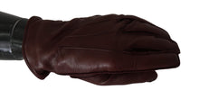 Load image into Gallery viewer, Dolce &amp; Gabbana Elegant Maroon Wrist-Length Lambskin Gloves
