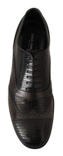 Load image into Gallery viewer, Dolce &amp; Gabbana Elegant Brown Lizard Leather Oxford Shoes
