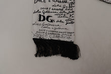 Load image into Gallery viewer, Dolce &amp; Gabbana White Silk DG Logo Letter Print Shawl Fringe Scarf
