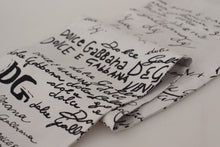 Load image into Gallery viewer, Dolce &amp; Gabbana White Silk DG Logo Letter Print Shawl Fringe Scarf
