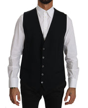 Load image into Gallery viewer, Dolce &amp; Gabbana Sleek Black Cotton Blend Dress Vest
