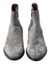 Load image into Gallery viewer, Dolce &amp; Gabbana Elegant Gray Chelsea Leather Boots
