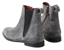 Load image into Gallery viewer, Dolce &amp; Gabbana Elegant Gray Chelsea Leather Boots
