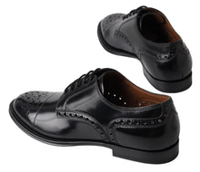 Load image into Gallery viewer, Dolce &amp; Gabbana Elegant Black Leather Oxford Wingtip Shoes
