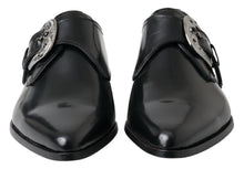 Load image into Gallery viewer, Dolce &amp; Gabbana Elegant Black Leather Monk Strap Shoes
