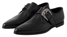 Load image into Gallery viewer, Dolce &amp; Gabbana Elegant Black Leather Monk Strap Shoes
