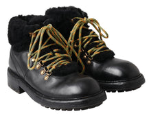 Load image into Gallery viewer, Dolce &amp; Gabbana Elegant Shearling Style Men&#39;s Leather Boots
