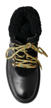 Load image into Gallery viewer, Dolce &amp; Gabbana Elegant Shearling Style Men&#39;s Leather Boots
