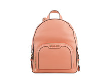 Load image into Gallery viewer, Michael Kors Jaycee Medium Sherbert Pebbled Leather Zip Pocket Backpack Bookbag
