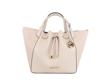 Load image into Gallery viewer, Michael Kors Phoebe Large Powder Blush PVC Leather Drawstring Grab Bag Handbag
