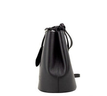Load image into Gallery viewer, Burberry Lorne Small Black Pebbled Leather Bucket Crossbody Handbag Purse
