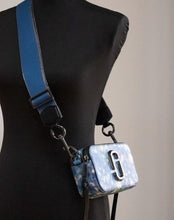 Load image into Gallery viewer, Marc Jacobs The Snapshot bag Watercolor Blue Printed Leather Shoulder Bag Purse
