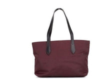 Load image into Gallery viewer, Burberry Small Burgundy Logo Branded Econyl Nylon Tote Shoulder Handbag Purse
