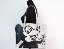 Load image into Gallery viewer, COACH (C6978) Mickey Mouse X Keith Haring Mollie Large Leather Shoulder Tote Bag
