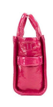 Load image into Gallery viewer, Marc Jacobs The Shiny Crinkle Mini Tote Magenta Leather Crossbody Handbag Purse
