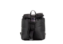 Load image into Gallery viewer, Versace Jeans Couture Small Black Puffy Nylon Safety Buckle Backpack Book Bag
