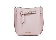 Load image into Gallery viewer, Michael Kors Emilia Small Powder Blush Pebble Leather Bucket Messenger Handbag
