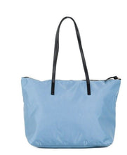 Load image into Gallery viewer, Versace Portuna Medusa Medium Cornflower Blue Nylon Leather Tote Bag Purse
