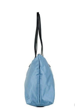 Load image into Gallery viewer, Versace Portuna Medusa Medium Cornflower Blue Nylon Leather Tote Bag Purse
