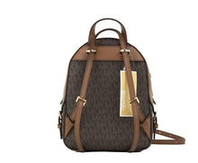 Load image into Gallery viewer, Michael Kors Jaycee mini XS Brown Signature PVC Zip Pocket Shoulder Backpack Bag
