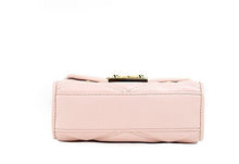 Load image into Gallery viewer, Michael Kors Serena Small Smooth Pink Vegan Leather Studded Flap Crossbody Bag

