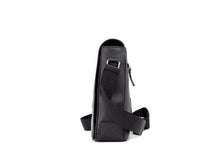 Load image into Gallery viewer, Burberry Bruno Small Black Embossed Branded Pebble Leather Messenger Handbag
