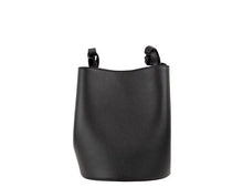 Load image into Gallery viewer, Burberry Lorne Small Black Pebbled Leather Bucket Crossbody Handbag Purse
