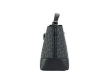 Load image into Gallery viewer, Michael Kors Mercer Small Black Signature Leather Bucket Crossbody Handbag Purse
