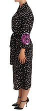 Load image into Gallery viewer, Dolce &amp; Gabbana Elegant Silk Polka Dot Sequin Midi Dress
