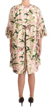 Load image into Gallery viewer, Dolce &amp; Gabbana Elegant Floral Ruffled Silk Long Coat
